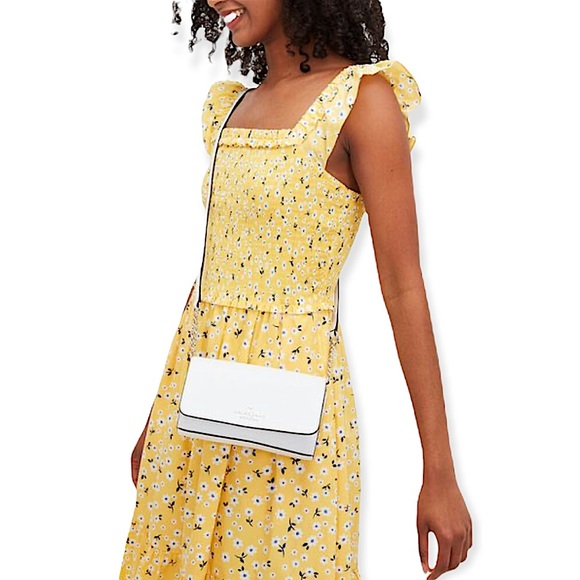 🎄🎁Kate spade Staci Small Flap Crossbody White Dove - Picture 4 of 14